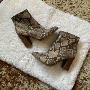 Carlos Santana Snake Skin Booties